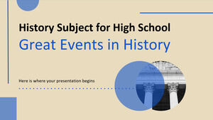 Przedmiot historii dla liceum: Wielkie wydarzenia z historii