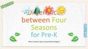 Difference between Four Seasons for Pre-K