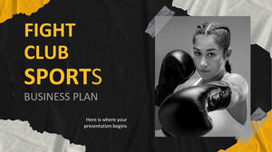 Plan de negocios de los deportes del club de lucha