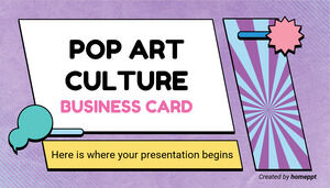 Biglietto da visita della cultura pop art