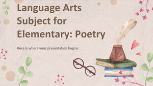 Matéria de Linguagem e Artes para o Ensino Fundamental: Poesia