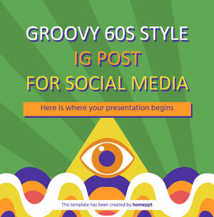 Postare IG în stil groovy anilor 60 pentru rețelele sociale