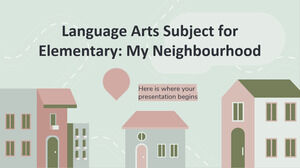 Soggetto di arti linguistiche per la scuola elementare: il mio vicinato
