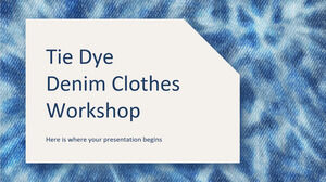 Tie-Dye-Workshop für Denim-Kleidung