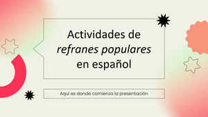 Attività di idiomi spagnoli popolari
