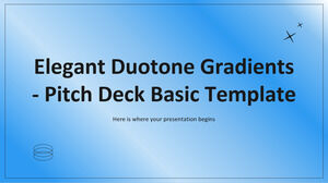 การไล่ระดับสี Duotone อันหรูหรา - เทมเพลตพื้นฐานของ Pitch Deck