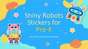 Pre-K를 위한 반짝이는 로봇 스티커