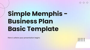 Simple Memphis - Modelo Básico de Plano de Negócios