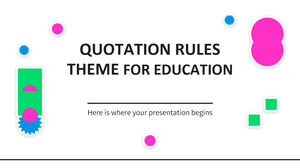 Thème des règles de citation pour l'éducation
