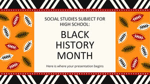 Sujet d'études sociales pour le secondaire : Mois de l'histoire des Noirs