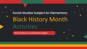 Social Studies Subject for Elementary: Black History Month Activities