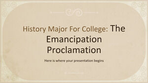 Majoritatea de istorie pentru facultate: Proclamația de emancipare