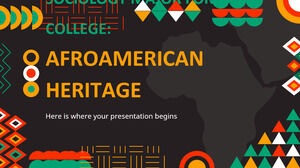 تخصص علم الاجتماع للكلية: التراث الأفريقي الأمريكي