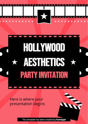 Приглашение на вечеринку Hollywood Aesthetics
