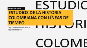 Temat głównych studiów historii Kolumbii z osiami czasu