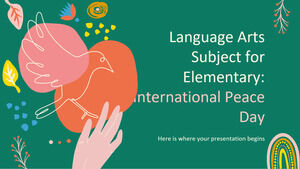 Arti linguistiche Materia per la scuola elementare: Giornata internazionale della pace