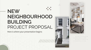 Propunere de proiect de construcție de cartier nou