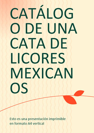 Catalog de degustare de băuturi alcoolice mexicane