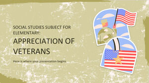Soggetto di studi sociali per la scuola elementare: apprezzamento dei veterani
