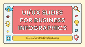 Diapositivas de UI/UX para infografías de negocios