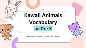 Anaokulu Öncesi için Kawaii Hayvanlar Kelime Bilgisi