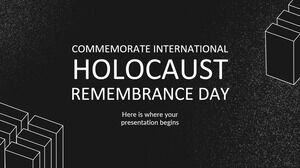 Comemore o Dia Internacional da Memória do Holocausto