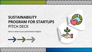 Nachhaltigkeitsprogramm für Startups Pitch Deck