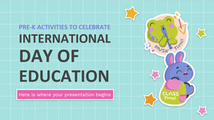 慶祝國際教育日的學前班活動