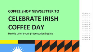 Newsletter du Coffee Shop pour célébrer la journée du café irlandais