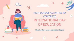 세계 교육의 날 기념 고등학교 활동