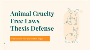 Difesa della tesi sulle leggi senza crudeltà sugli animali