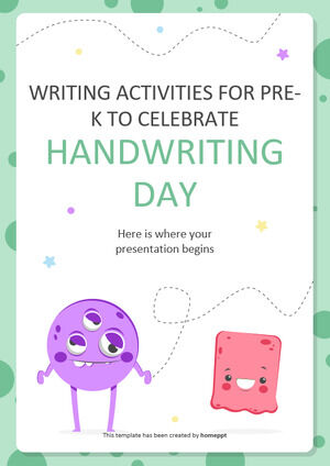 Atividades de escrita para pré-escola para comemorar o dia da caligrafia