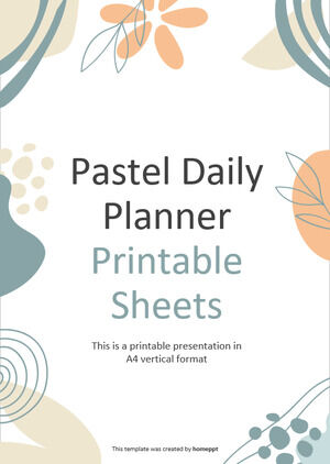 Pastel Daily Planner 可打印纸张