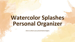 Watercolor Splashs Personal Organizer para a faculdade