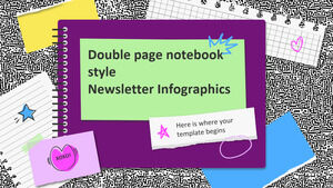 Double Page Notebook Style Newsletter Infographics