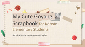 สมุดบันทึก Goyangi น่ารักของฉันสำหรับนักเรียนประถมเกาหลี