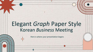 Elegante riunione d'affari coreana in stile carta millimetrata
