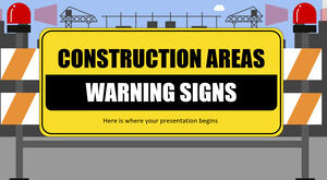 건설 지역 경고 표지판