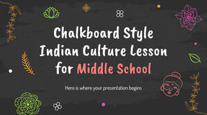 Indische Kulturstunde im Tafelstil für die Mittelschule
