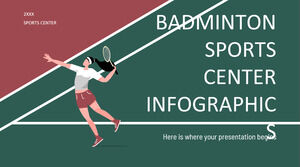 Infografiki centrum sportowego badmintona