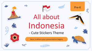 Endonezya Hakkında Her Şey - Anaokulu Öncesi için Sevimli Çıkartmalar Teması