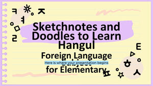 الرسومات التخطيطية ورسومات الشعار المبتكرة لتعلم الهانغول - موضوع بلغة أجنبية للمرحلة الابتدائية
