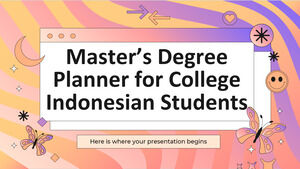 Master's Degree Planner for College Indonesian Students