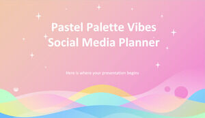 Planer mediów społecznościowych Pastel Palette Vibes