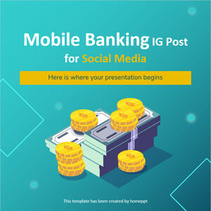 Publicación de IG de banca móvil para redes sociales