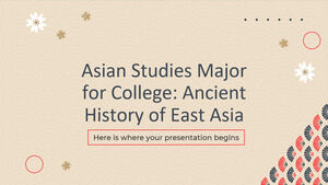 Especialización en Estudios Asiáticos para la Universidad: Historia Antigua de Asia Oriental