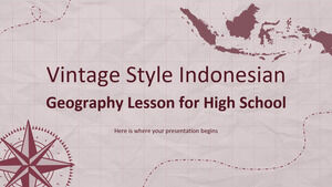 درس الجغرافيا الإندونيسية على الطراز العتيق للمدرسة الثانوية