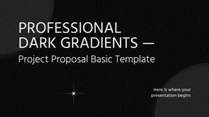 プロフェッショナル ダーク グラデーション - プロジェクト提案書の基本テンプレート
