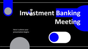 투자 은행 회의