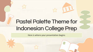 Tema de la paleta de colores pastel para la preparación universitaria de Indonesia